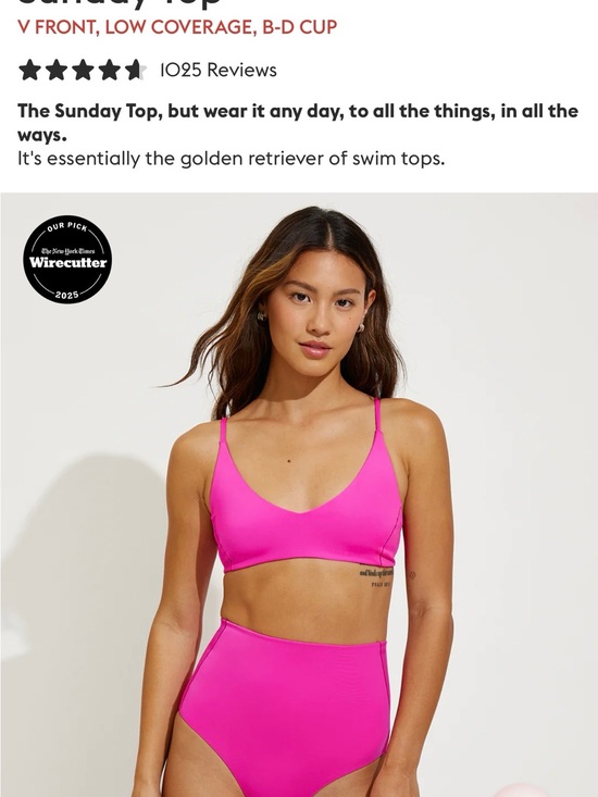 Left On Friday Other - Left On Friday Sunday Bikini Top — Hot Pink